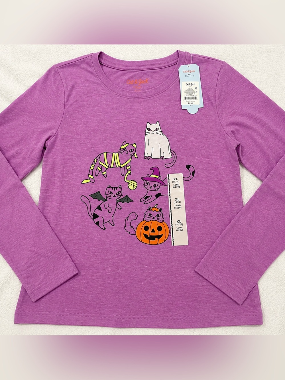 NWT Girls Cat & Jack Halloween Long Sleeve Shirt